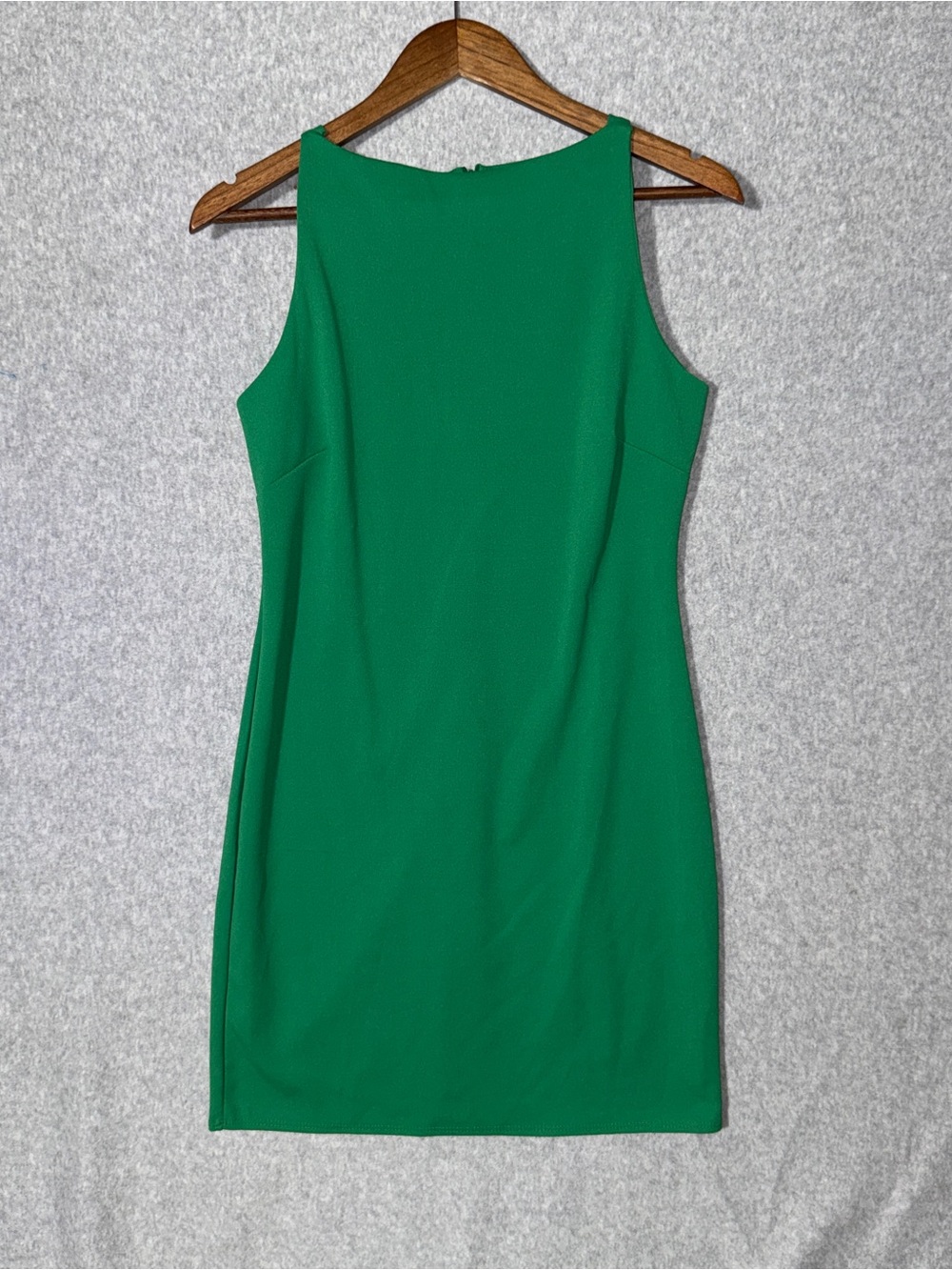 Tailored Emerald Sleeveless Midi Dress